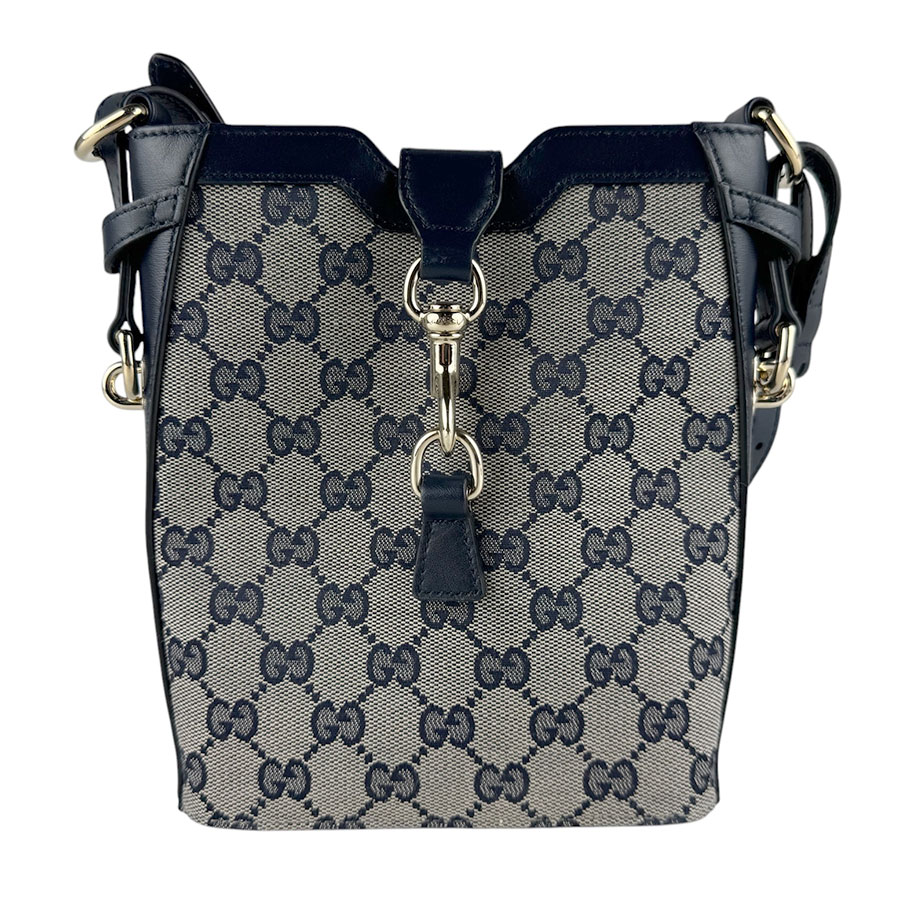 グッチ GUCCI ショルダーバッグ GGキャンバス/レザー ネイビー/レッド ゴールド レディース 782919 z9902