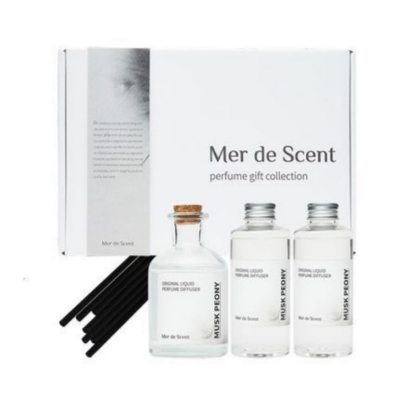 メルディセントパフュームディフューザー企画 2種択1 (ディフューザー150ml+リフィル150ml+リード10個) 高級感ある香り 空間演出 長持ちフレグランス