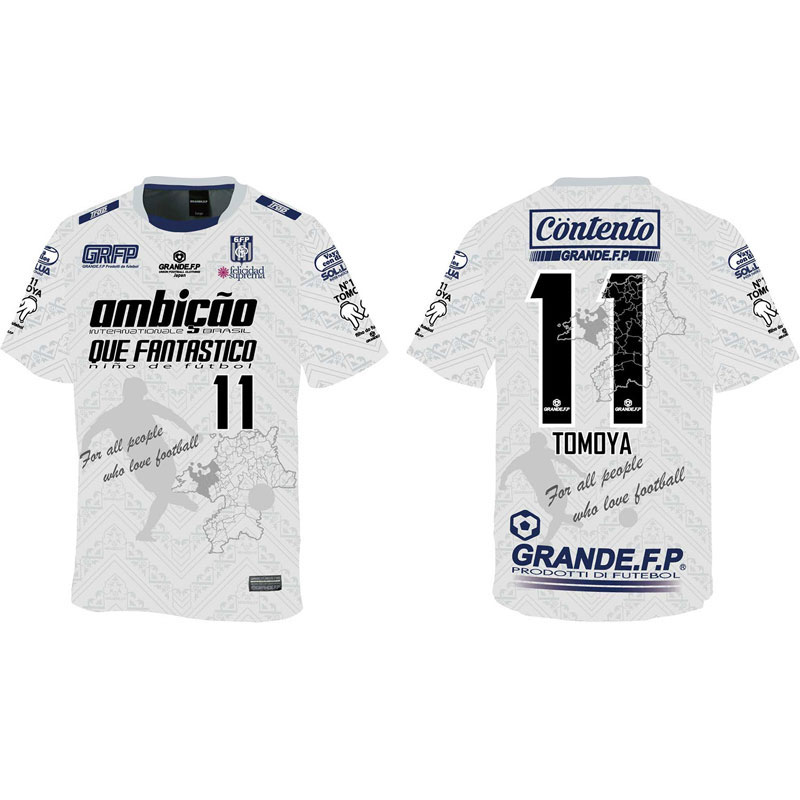 GRANDE.F.P グランデエフピー 見木友哉×GRANDE.F.Pコラボ TOMOYA・NO.11 昇華転写サポート 半袖プラシャツ フットサル プラクティスシャツ gfph25011-11