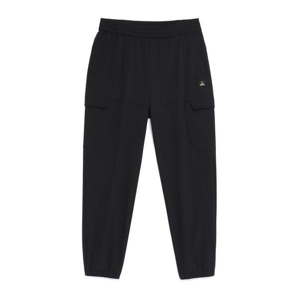 N261UPT991 リオ ストレッチ ベーシックフィット ジョガー カーゴ パンツ BLACK