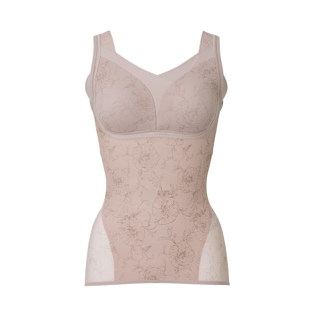 [ブラデリス ニューヨーク] ノンワイヤー補正ブラキャミ ゆきねえモアソフト快適バストホールドシェイプブラキャミ24 ローズヌーディピンク L