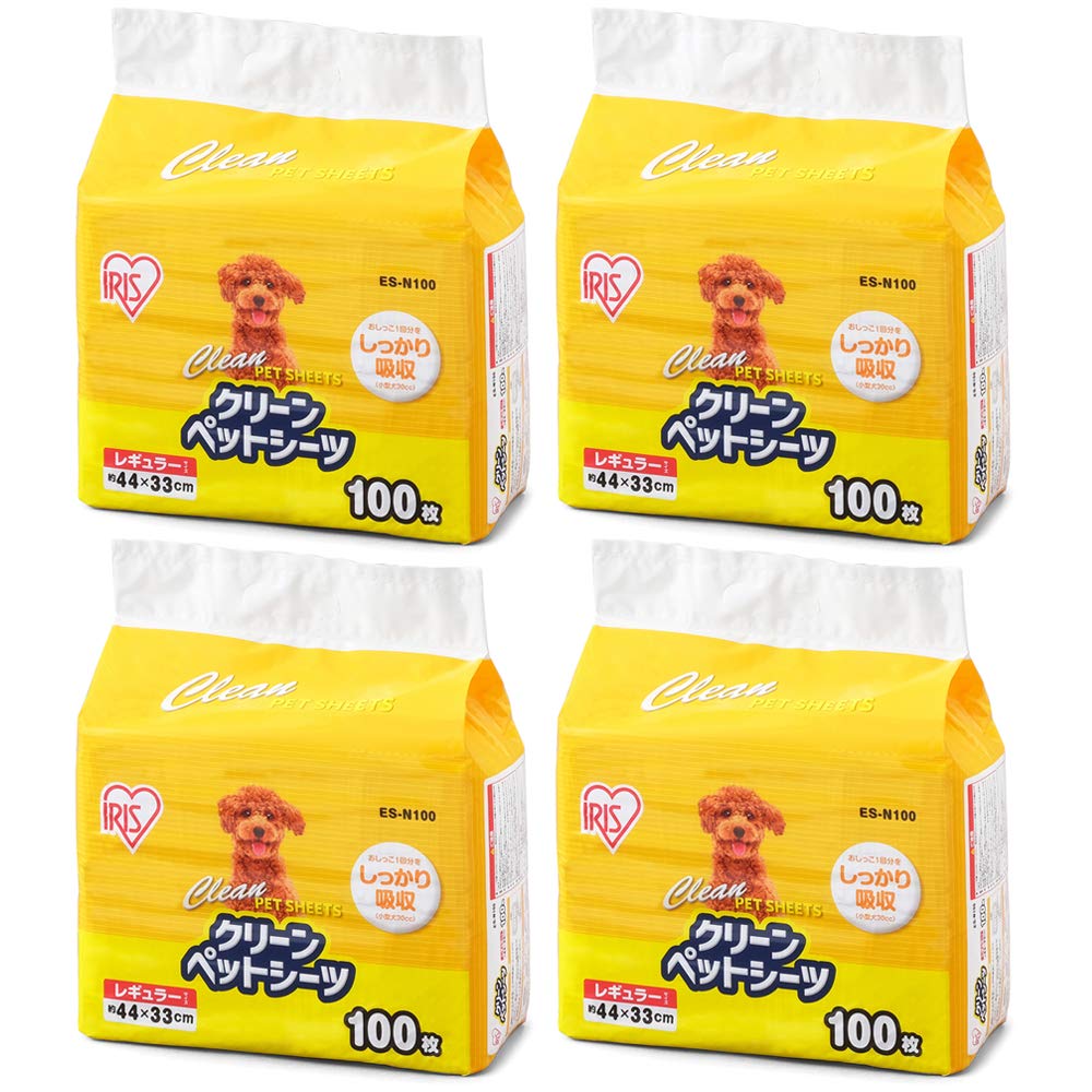 アイリスオーヤマ ペットシーツ 薄型 抗菌 消臭 小型犬 レギュラー 100枚×4袋(400枚入) (ケース販売) 5,375円
