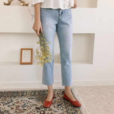 秋のセール見逃し禁止! レトロムードデニムパンツ 送料無料 / F/W トレンドファッション / 秋の新作 / 韓国ファッション 2PER