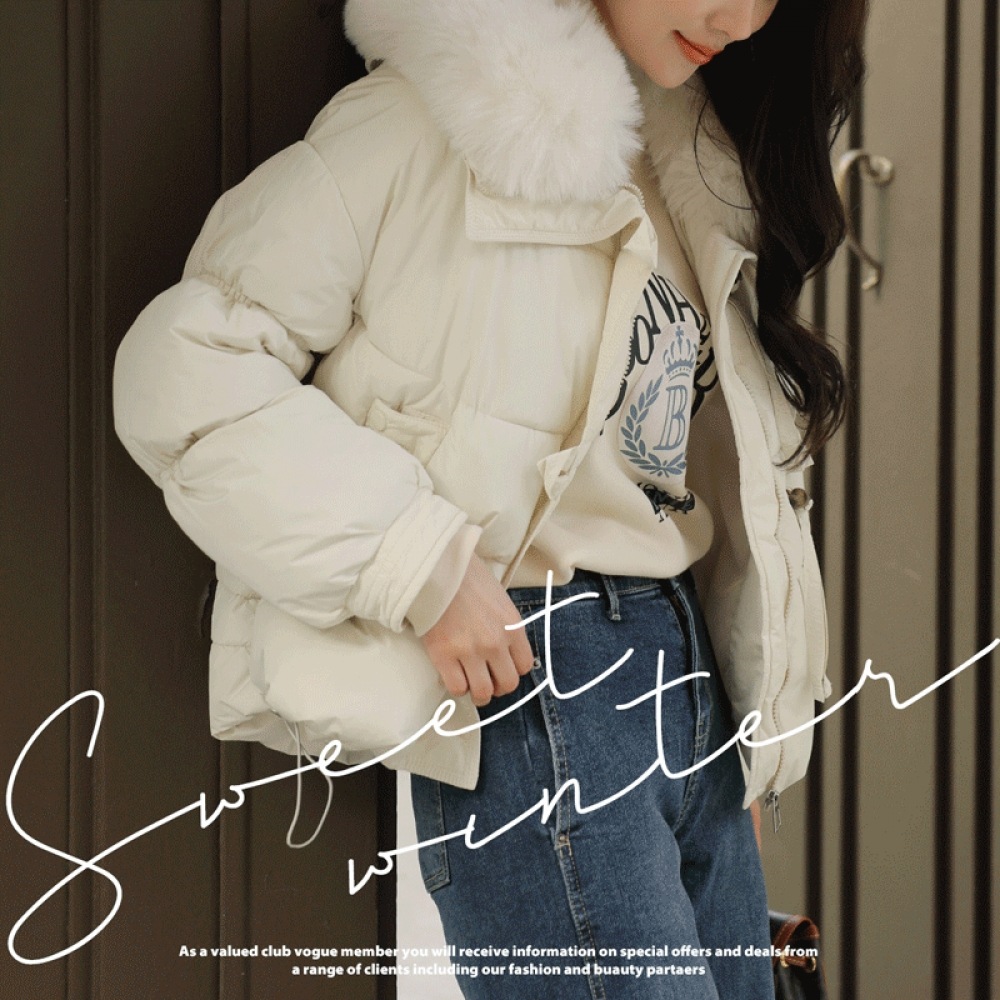 Click & Funny [ミンク] ダンティカラパッド入りジャンパー