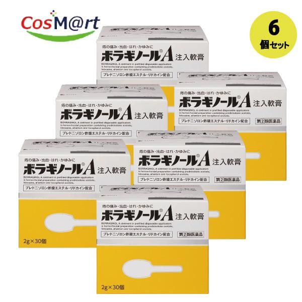 【6個セット】 【指定第2類医薬品】 【天藤製薬（株）】ボラギノールA注入軟膏2g×30個(4987978101051-6)