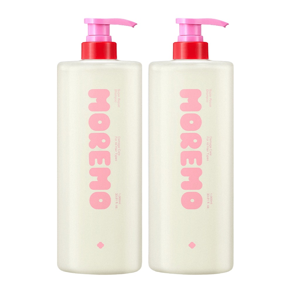 モレモ スーパーリペア シャンプー ケラチン タンパク質 ナーリーシング 無シリコン ダブルセット 1000ml 2個 (+ヘアエッセンス10mlをプレゼント)