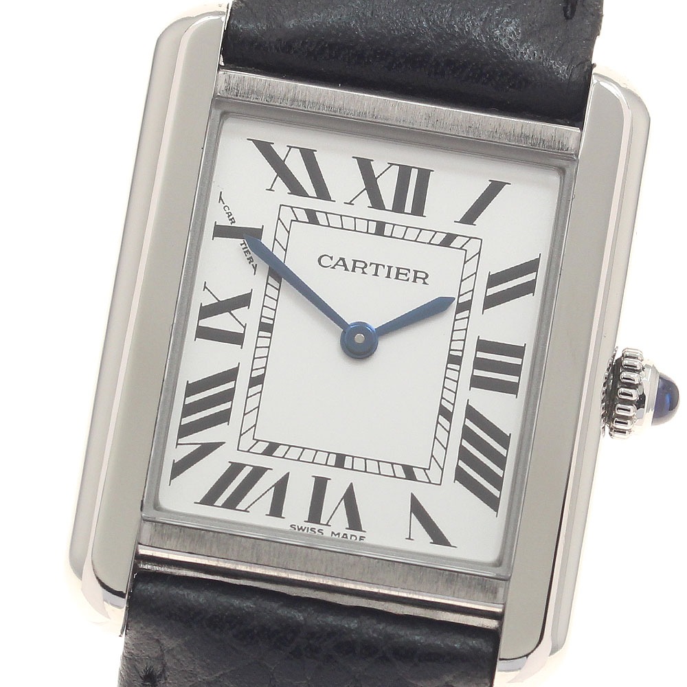 カルティエ CARTIER WSTA0030 タンクソロSM クォーツ レディース 良品 保証書付き_957846【中古】