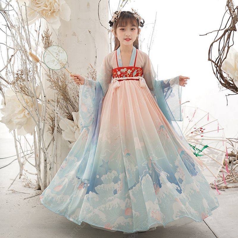 【2024新品追加】【最安値挑戦】新入荷春夏秋と冬フルセットに刺繍漢服馬面服レディースワンピース/漢服 コスプレ/漢服子供用-45