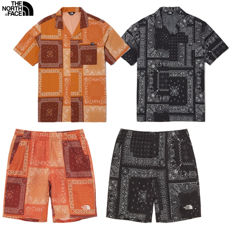 韓国正規品保証 関税負担なし NH8SN06A BANDANA SHIRTSデイリー 基本 着装 男子 女子 人気 韓国 ファッション 男女共用 アウトドア