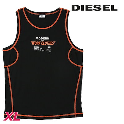 DIESEL◆ノースリーブカットソー/--/--/BLK/0jasb Qoo10] DIESEL ノースリーブカットソー タンクトップ メ