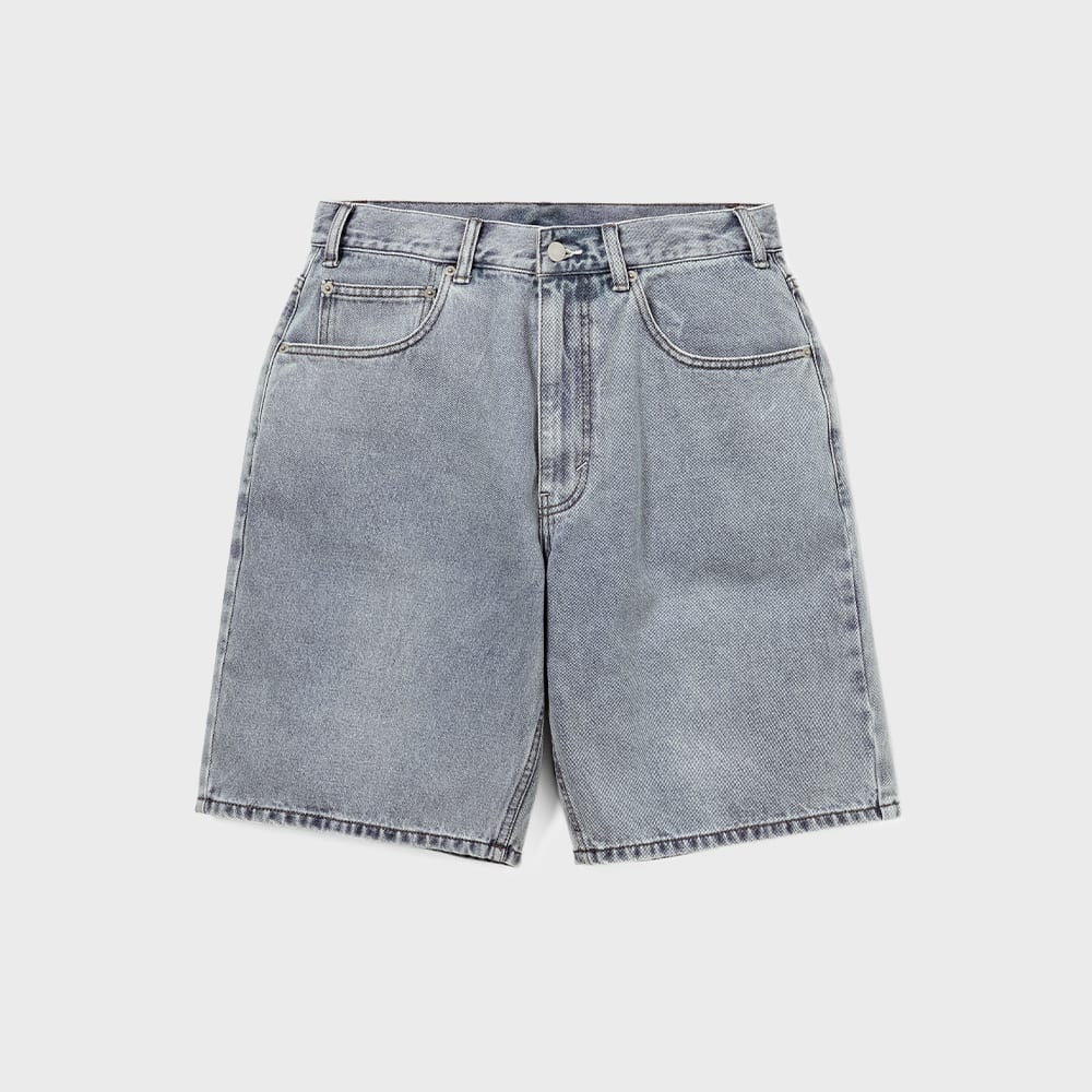 ディス・イズ・ネヴァー・ザッツ・ディスティクテッド・デニム・ショートカット-ブルー