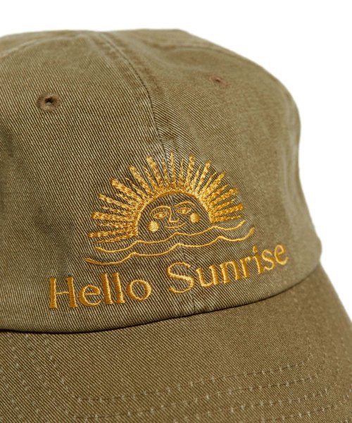 Hello Sunrise ウォッシュドOGロゴボールキャップ Camel Brown Qoo10 Hello Sunrise Washed Logo Cap ロゴ キ