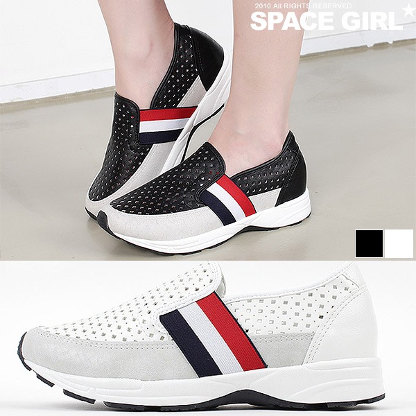 シックなスリップオンパンチング/スニーカー/ローファー/フラットシューズ/デイリーシューズ/新作/夏シューズ/快適な靴