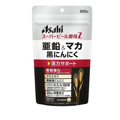 他サイト： アサヒ スーパービール酵母Z 亜鉛&マカ 黒にんにく 300粒 (20日分)の商品画像