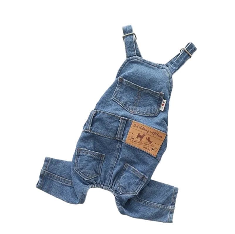 バックパッチ スパンデックス デニム オーバーオール オーバーオール サスペンダー 衣類 春服 犬