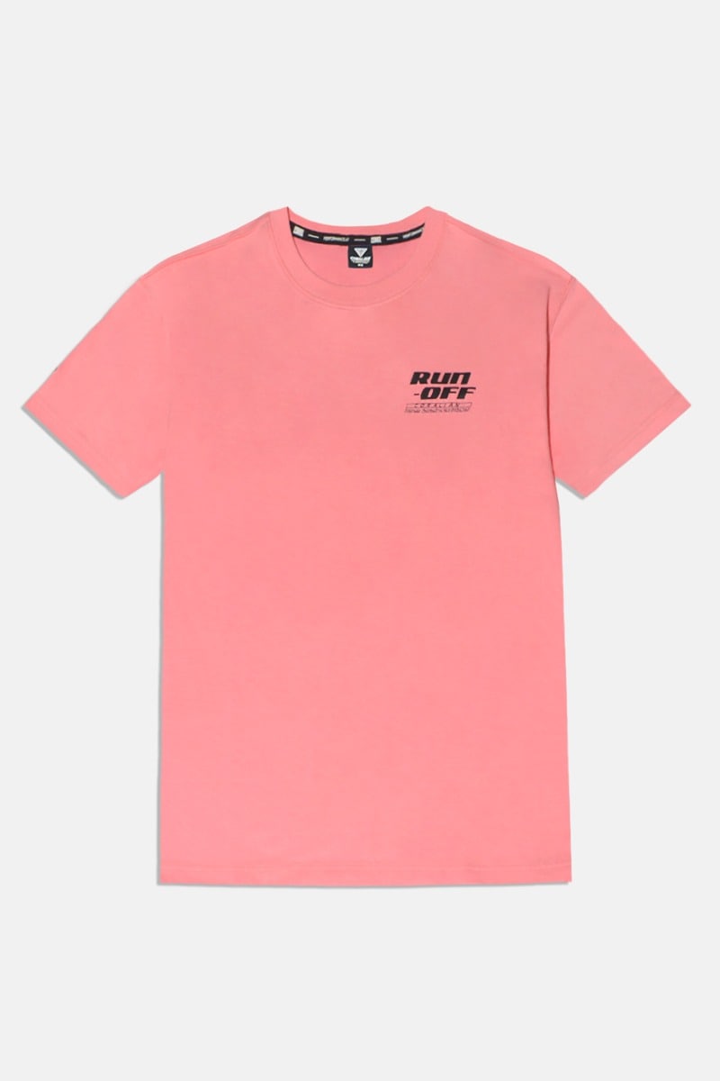 [ランオフ]スモールテープのロゴ オーバーフィット半袖Tシャツ_ピンク[CRTC1165]