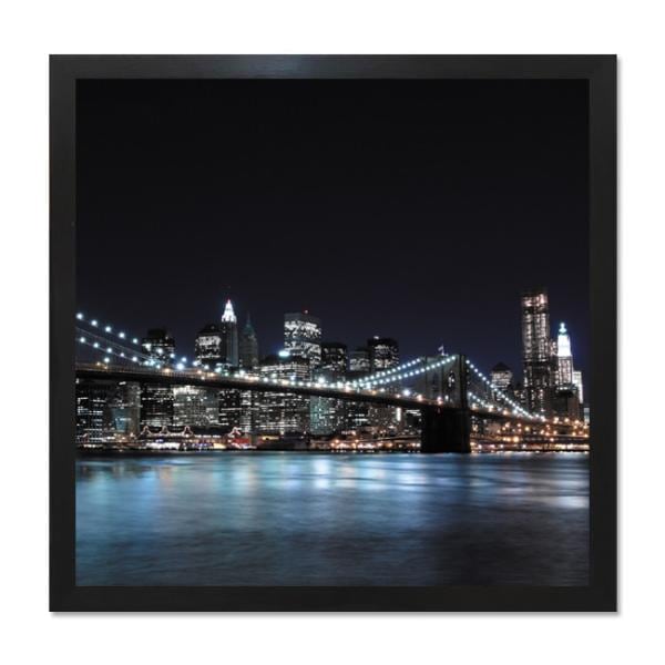 ファブリックパネル アートフレーム 飾り おしゃれ 絶景 壁掛け ウォールデコレーション 風景 情景 Brooklyn Bridge 400x400mm