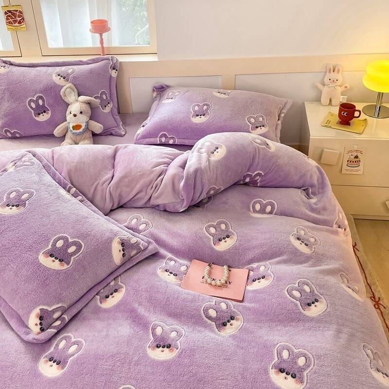 冬用 暖かい 布団カバー 厚手 ベッドカバー 抗菌防臭 毛布 ダブルサイズ 掛け布団カバー 洗える 寝具 ベッド用品 プレゼント シングル セミダブル ダブル 韓国ファッション