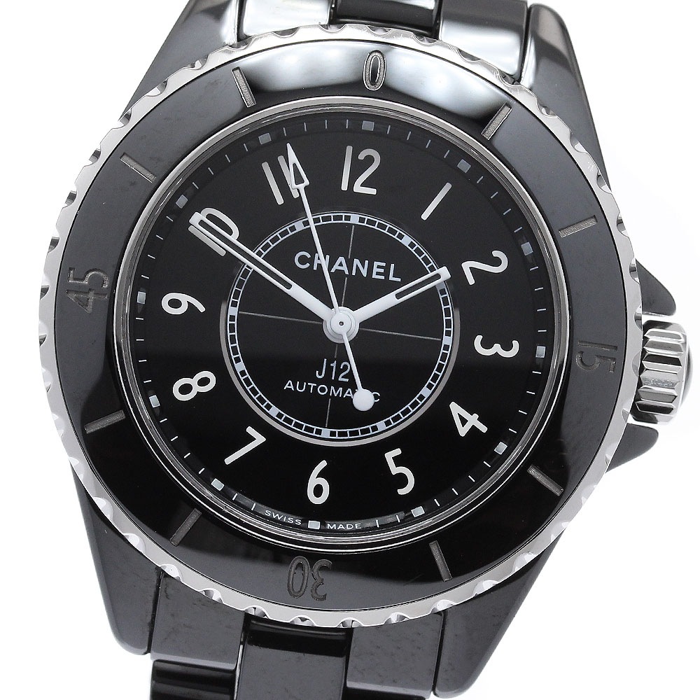 シャネル CHANEL H5696 J12 黒セラミック 自動巻き レディース 美品 箱・保証書付き_951654【中古】