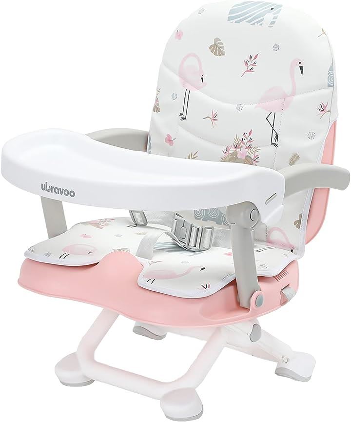 ベビーチェア ローチェア 折りたたみ カバー付き 高さ調整可能 赤ちゃん用 お食事椅子 テーブルチェア 出産祝い 6ヶ月から3歳まで(紅鶴)