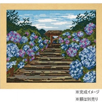 オリムパス ししゅうキット 四季を彩る「日本の名所」鎌倉明月院の紫陽花 7460(オフホワイト) 4,768円
