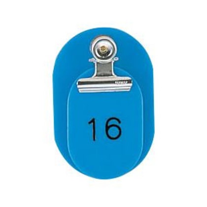 ORIONS 親子番号札(小判型) 番号(1-50) 大小2枚組(目玉クリップ付) スカイ CT-1-1-S