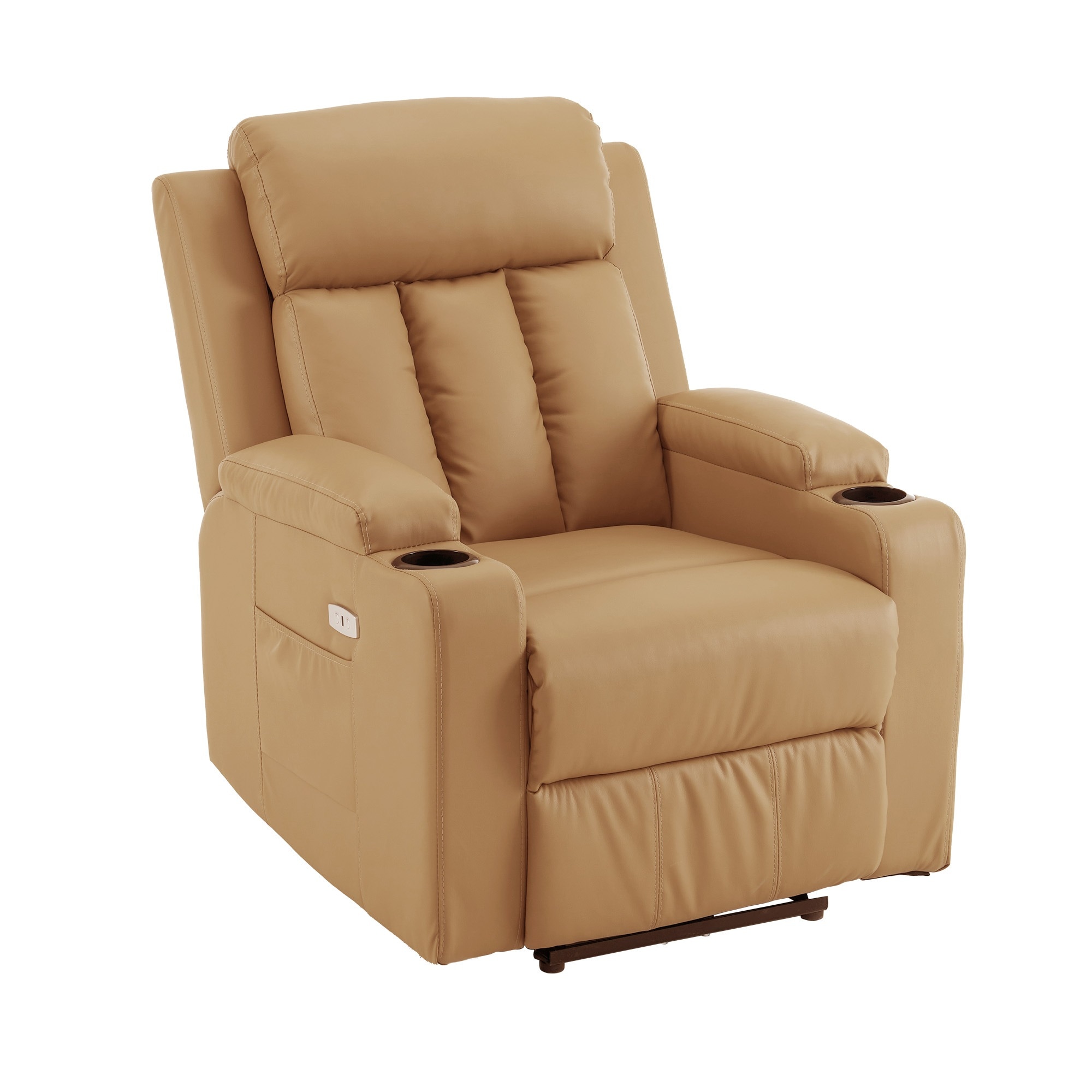 38リクライニングソファー 電動 リクライニングソファ オットマン一体型 1人掛け USBポート付き 電動ソファ モーションソファー 耐圧分散 電動ソファー スマホ充電可 リクライニングチェア 【ライ