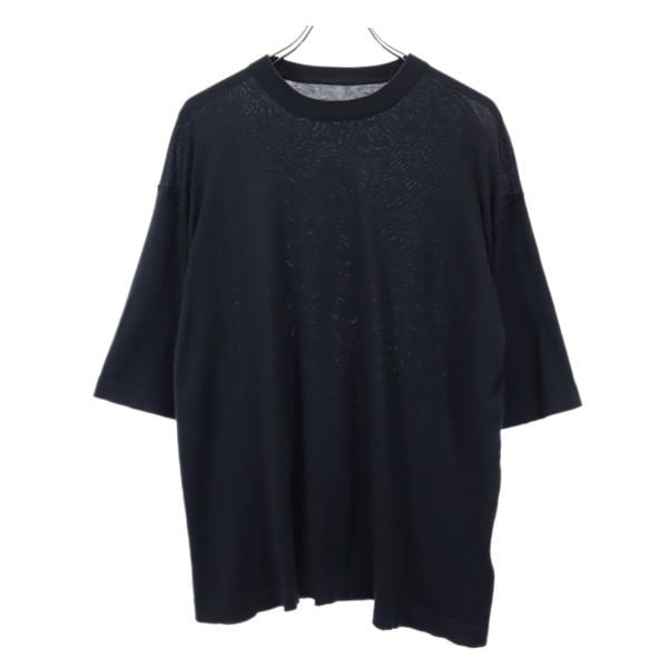 ESSAY コラボ シルクブレンド 半袖 ニット F ブラック系 セーター メンズ