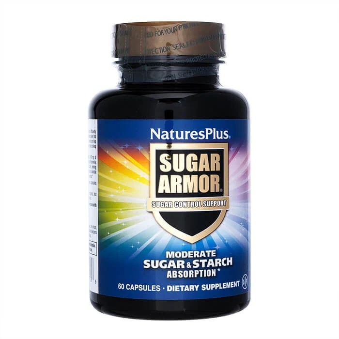 シュガーアーマー 60錠 1本 NaturesPlus Sugar Armor ダイエット グルテンフリー 海外発送 日時指定不可 国際郵便発送