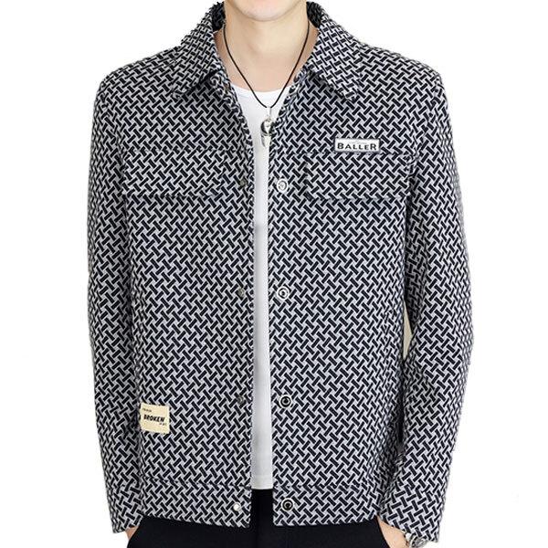 総柄 襟付き メンズ ジャケット 長袖 アウター おしゃれ 羽織 個性 カラー カジュアル ブルゾン きれいめ ショートジャケット 春秋 7,362円