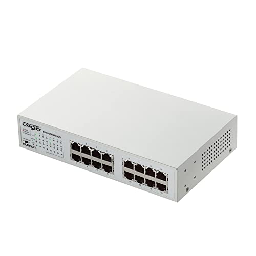 色：ホワイト サイズ：16ポート エレコム スイッチングハブ ギガビット 16ポート マグネット付き
