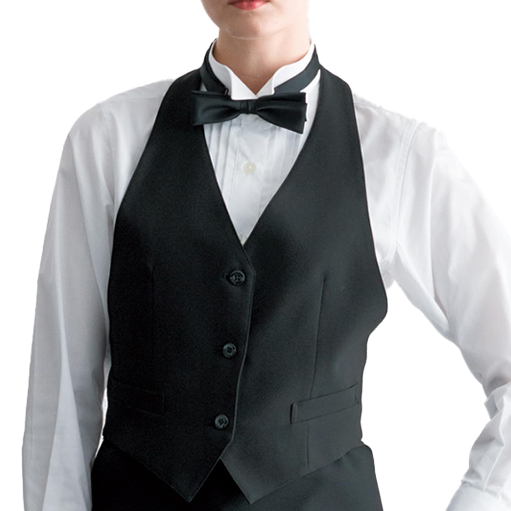 [アルベ] アルべ カマーベスト レディース 黒 7~17号 ストレッチ ウェイトレス バーテンダー レストラン ソムリエ フォーマル 制服 AS8066 C-10 ブラック