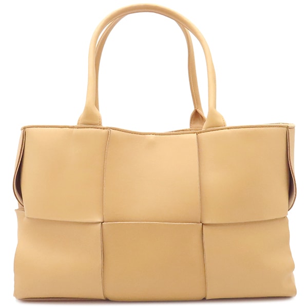 ボッテガヴェネタ BOTTEGA VENETA トートバッグ マキシイントレチャート ザ アルコ レザー ポリッジ 【保存袋】【中古】