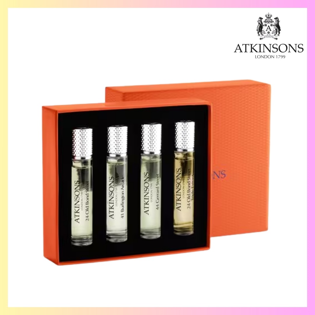 [ATKINSONS] ICONS OF THE REALM 10ml X 4ea + FREE OMAKE トラベルサイズ 香水ミニ香水ミニサイズアトマイザーお試し
