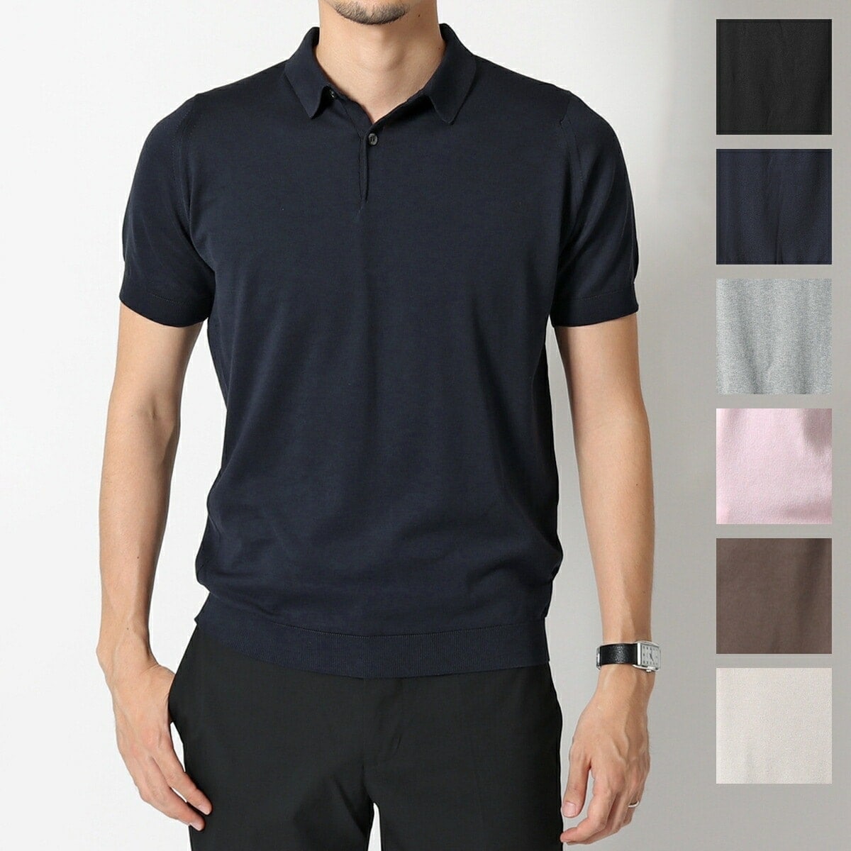 JOHN SMEDLEY ジョンスメドレー ポロシャツ RHODES ITALIAN FIT メンズ 半袖 ニット セーター コットン カラー6色