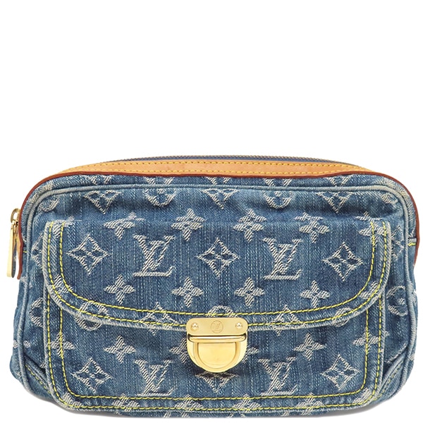 ルイヴィトン LOUIS VUITTON ボディバッグ バムバッグ モノグラムデニム ブルー ゴールド金具 青 デニム M95347 SR1067 【保存袋】【中古】
