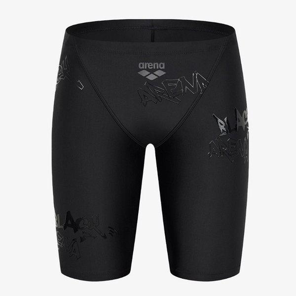 男性用屋内水着 ブラック＆ブラック 4部 (A6SM1MF07BLK)