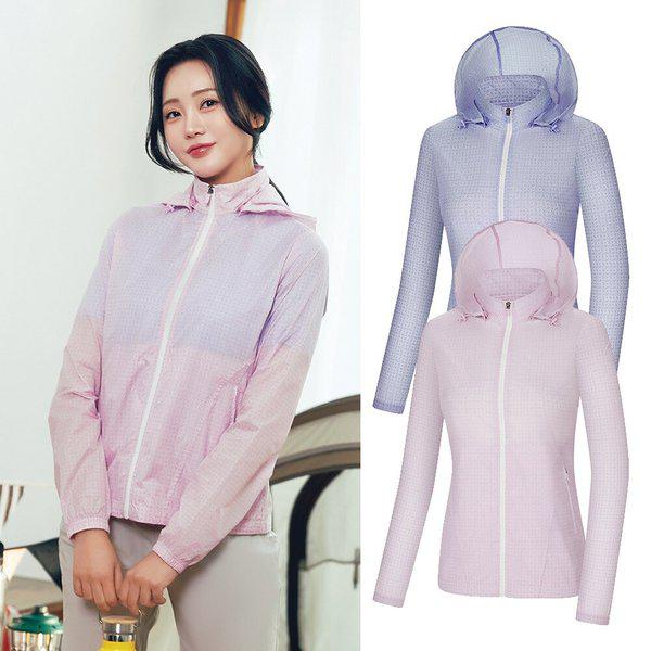 女性 春 ロゴパターン 軽量ジャケット イリュージョン(女性) KVJ6364W