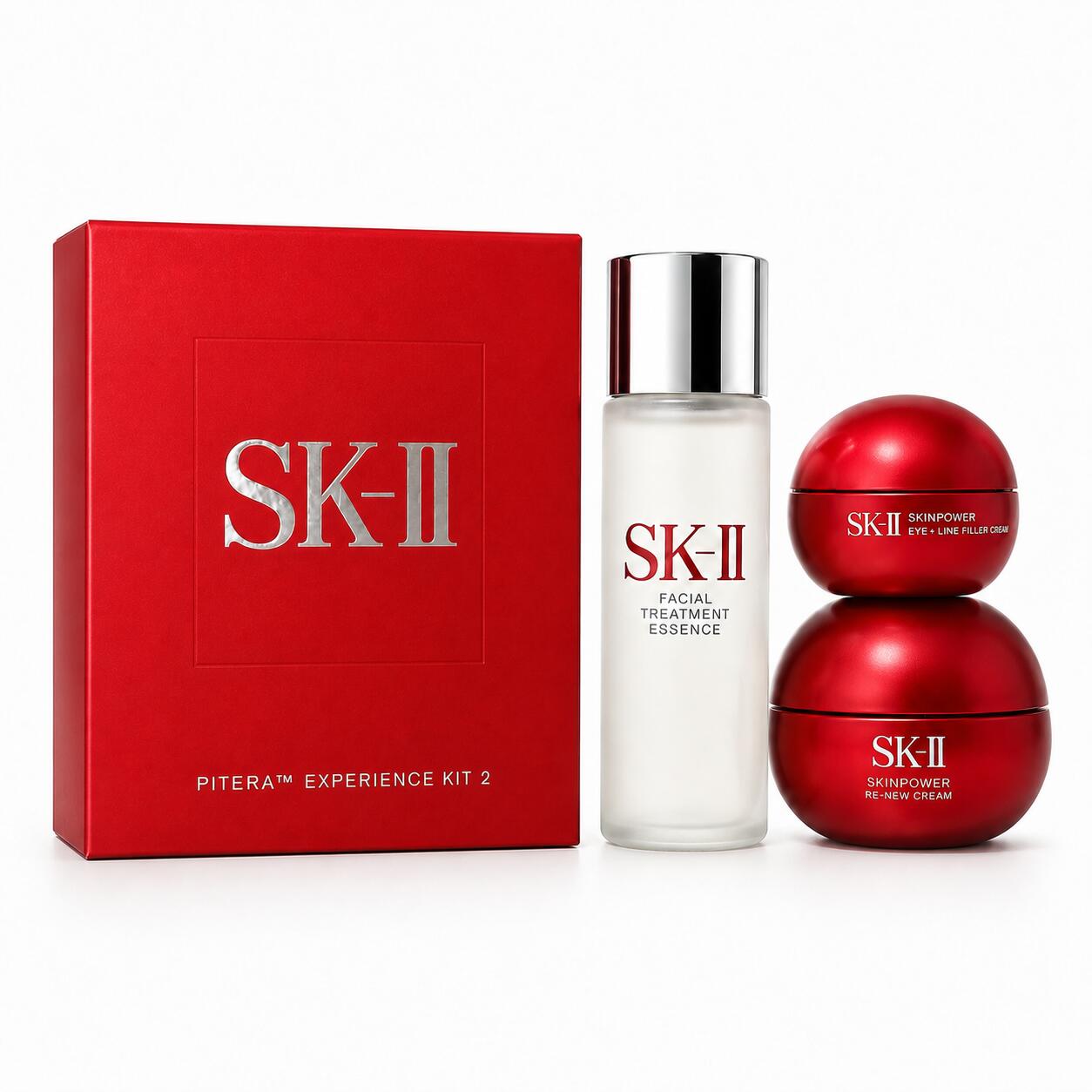 ピテラ エクスペリエンス キット 2 フェイシャル トリートメント エッセンス 30mL スキンパワー リニュー クリーム 15g アイ プラス ライン フィラー クリーム 5g