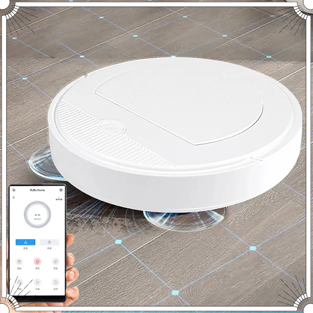 3670.0 60% OFFロボット掃除機,リモコン付き,超静音,家やオフィス用,5 in 1 - AliExpress