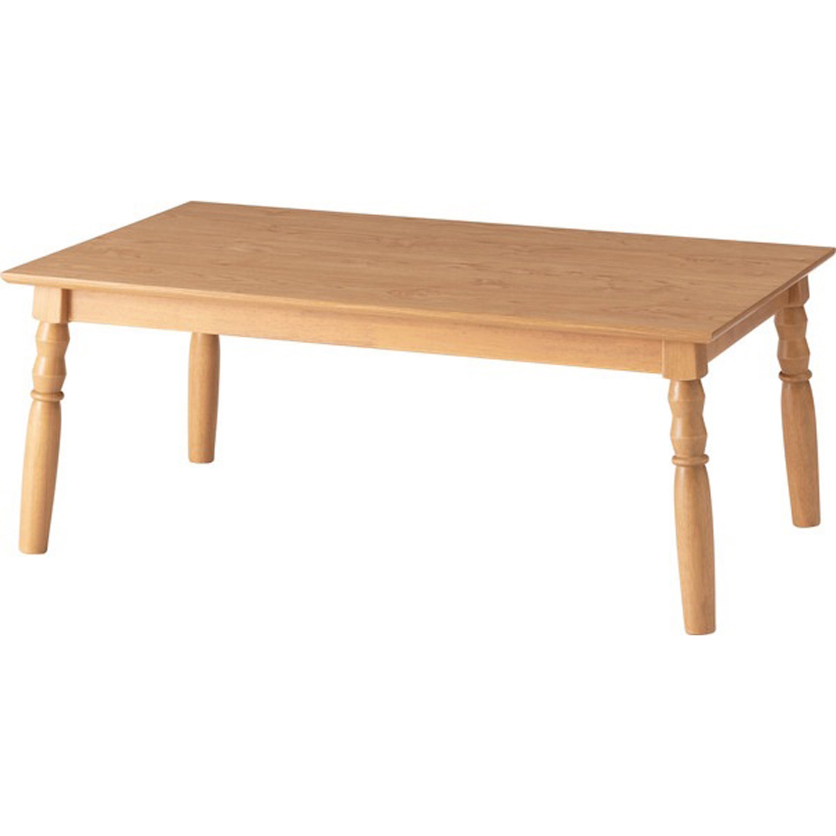 こたつテーブル KT-118NA こたつ コタツ 2WAY やぐら型 デスク ナチュラル ローテーブル ダイニングテーブル テーブル 天然木 木 天板固定 幅105cm 奥行60cm リビング ダイニ