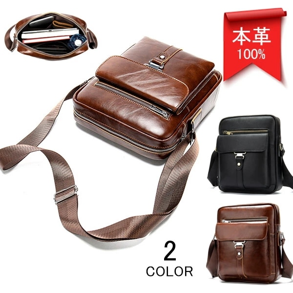 ショルダーバッグ メンズ レディース ビジネス おしゃれ メッセンジャーバッグ かばん 大人 多機能 斜めがけ 本革 レザー 肩掛け 通勤 牛革 大きめ 出張 aaa