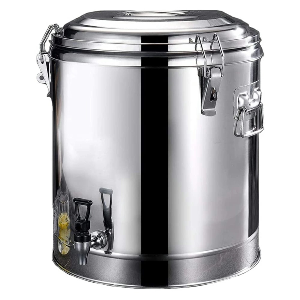 高品質大割引ステンレス キーパー バケット（広口タイプ） 10L 魔法瓶 ポータブルクーラー 水飲料コーヒーミルクジュースの家族の集まりに使用 （保温保冷 ウォータージャグ）