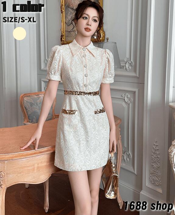 新品入荷 2025　ミニワンピース タイトワンピース 姫系ワンピース　フレアワンピース　シフォン　ワンピース インポート ミニ丈 エレガント　アシンメトリー シンプル パーティドレス 半袖 お嬢様 セ