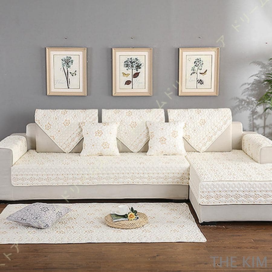 ソファーカバー キルト 北欧風 ソファーシーツ 肘付き/肘なし カウチソファカバー コーナー L字 L型 犬猫対策 マルチクロス マルチカバー 防塵 滑り止め