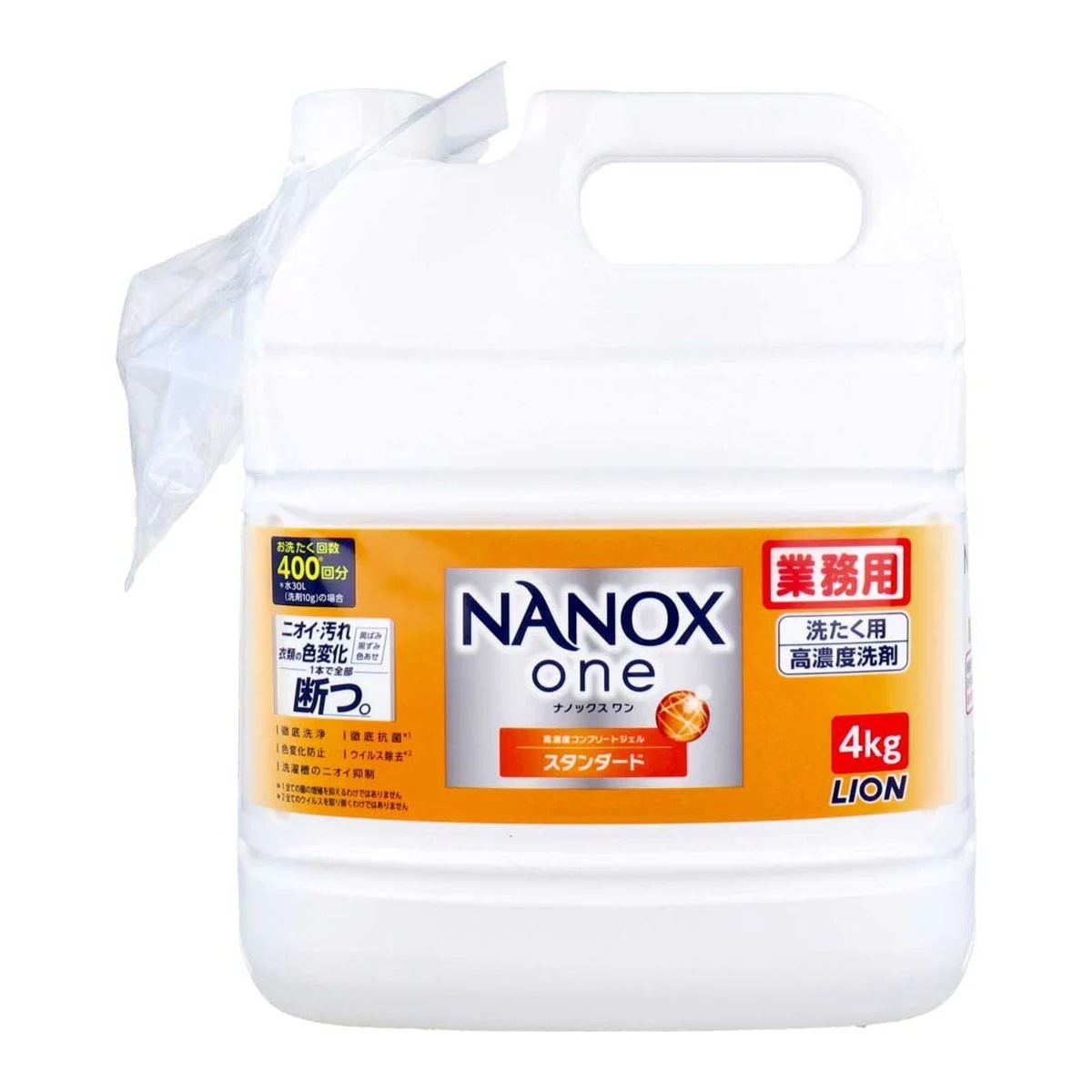 洗濯用合成洗剤 業務用 NANOXone ナノックスワン 洗たく用高濃度洗剤 高濃度コンプリートジェル スタンダード シトラスソープの香り 4kg