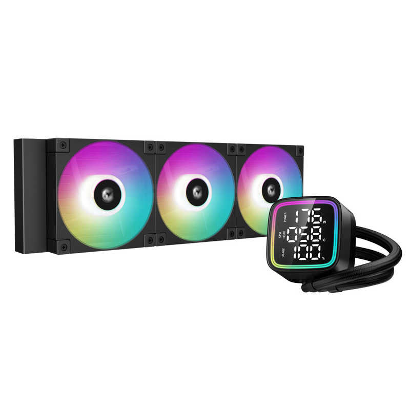 DEEPCOOL　水冷CPUクーラー 120mmファンx3 ［LGA1700/1200/1155/1151/1150・AM5/AM4］ LD360　R-LD360-BKMSN-G-1