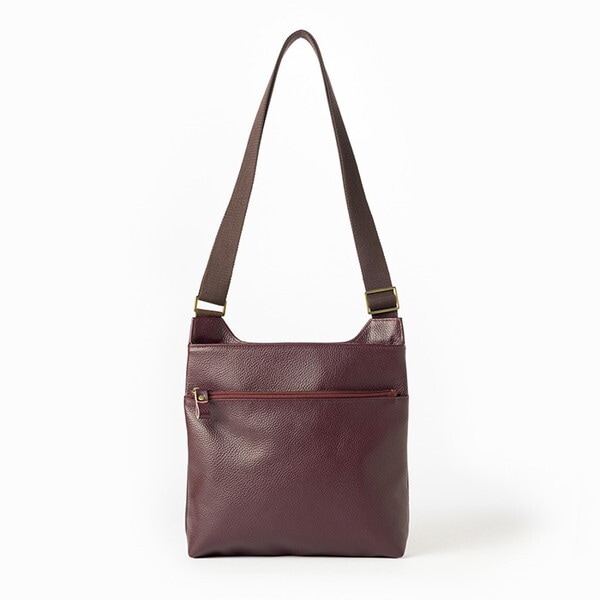 小田清 豊岡工房 軽量牛革ボディショルダー パープル 438313