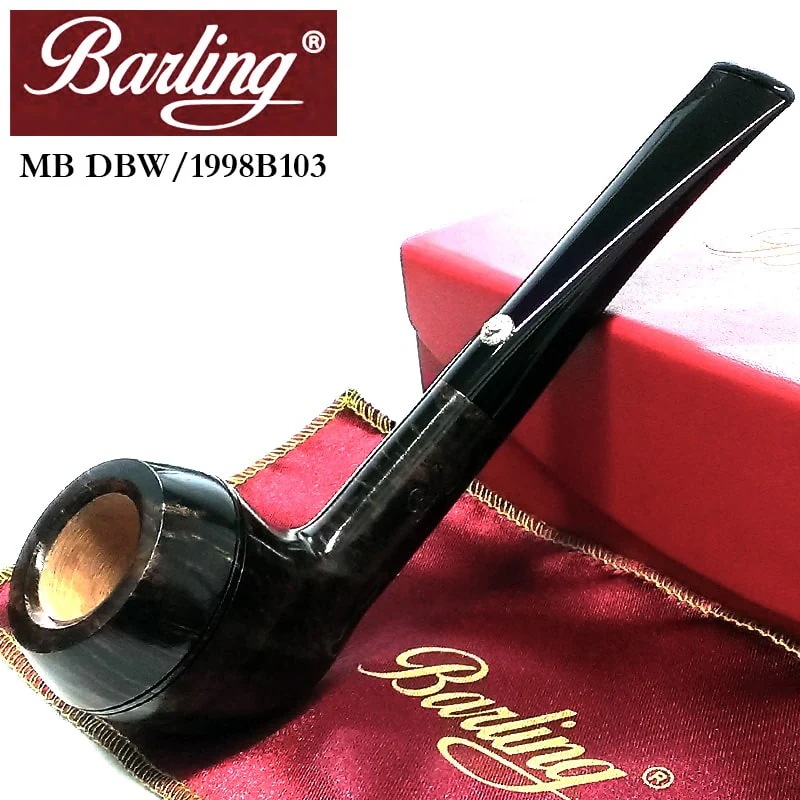 パイプ 本体 高級 バーリング Barling メルボーン スターリングシルバー 天然木 ライオン タバコ 9mm 天然木 MARYLEBONE 純銀 MB DBW 1817 ダークブラウン スムース 19,250円