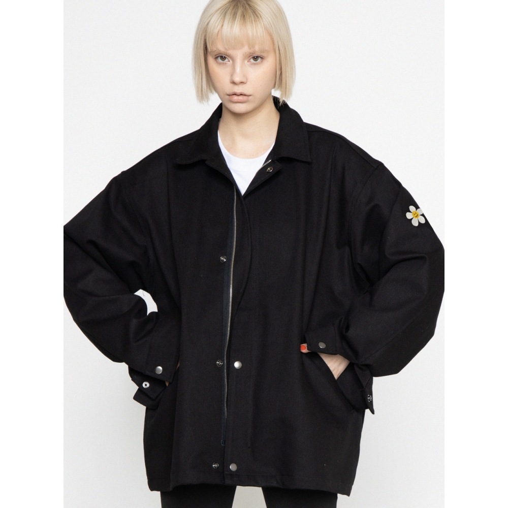 GRAVERフラワードット袖刺繍ジャケット2color